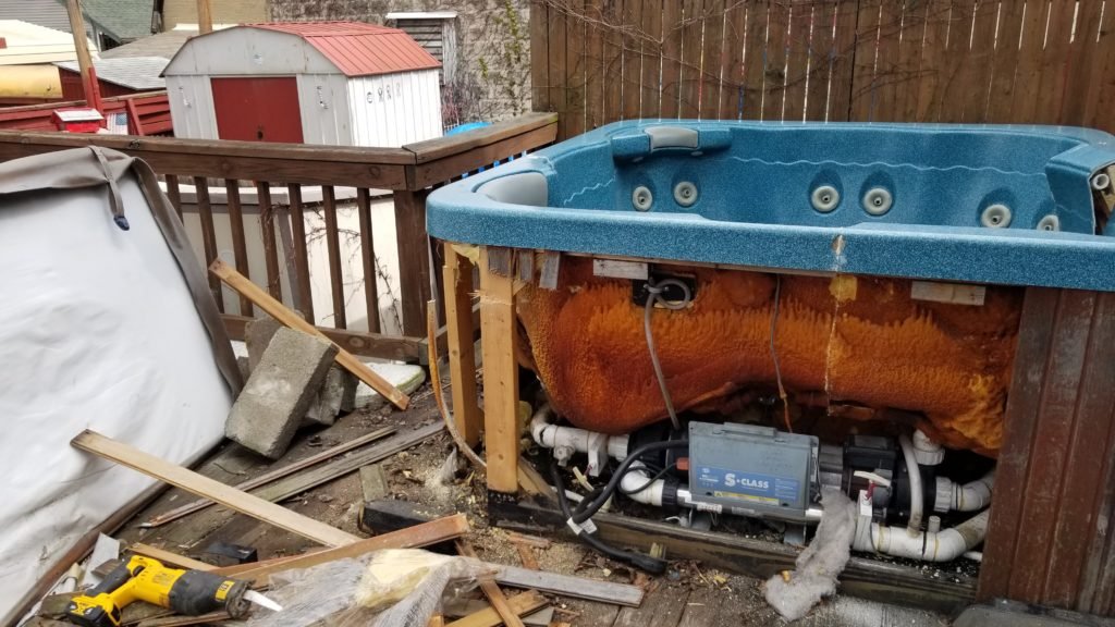 Hot tub removal